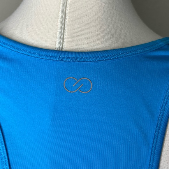 Women’s Blue Athletic Workout Tank Top Size S Sleeveless Shell Basic Stretch - Picture 4 of 5